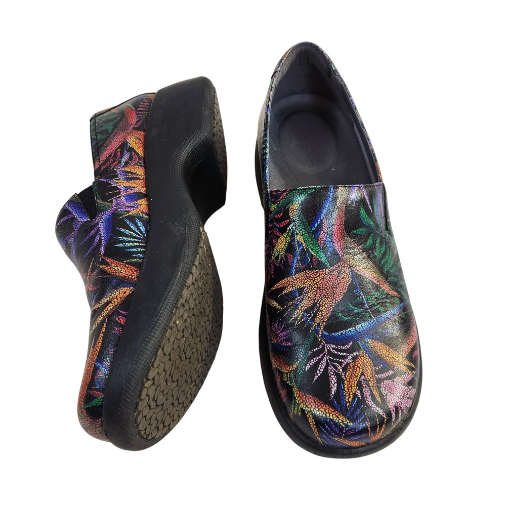 Dansko Professional Clogs Womens 38 Bird of Paradise Floral Slip On Shoes‎ 7.5/8